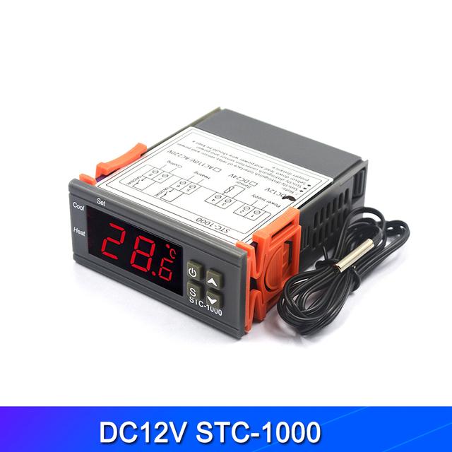 STC-1000 STC 1000 LED Digital Thermostat for Incubator Temperature Controller Thermoregulator Relay Heating Cooling 12V 24V 220V DC12V