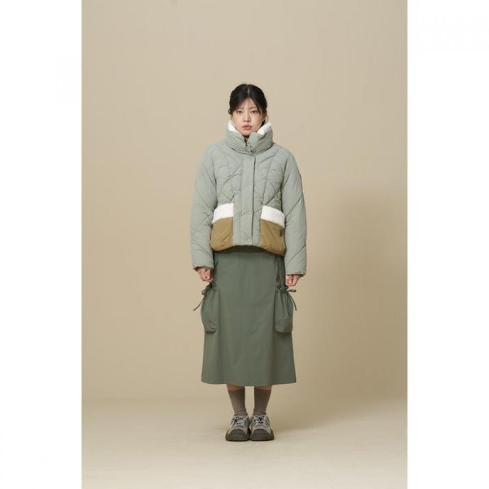 Teddy Diamond Quilting Puffer  Olive 