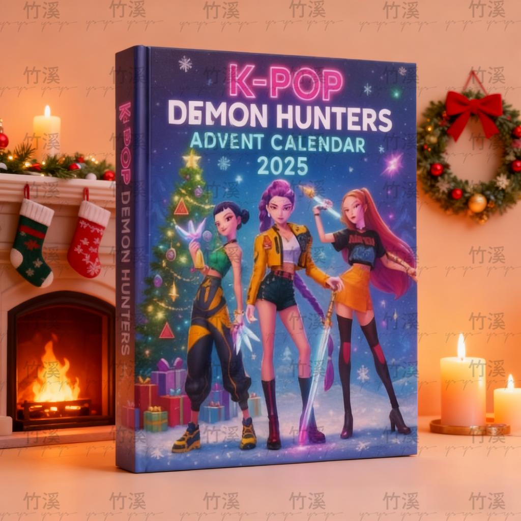 Kpop Demon Hunters Advent Calendar - Huntrix Rumi Mira Zoey SAJA Derpy Tiger Christmas & New Year Decor Toys Gifts