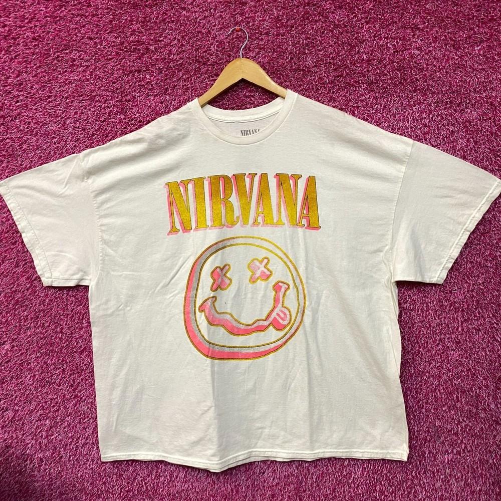 Nirvana Nevermind Dead Smiley Grunge Band TShirt 3XL Unisex T-Shirt XL