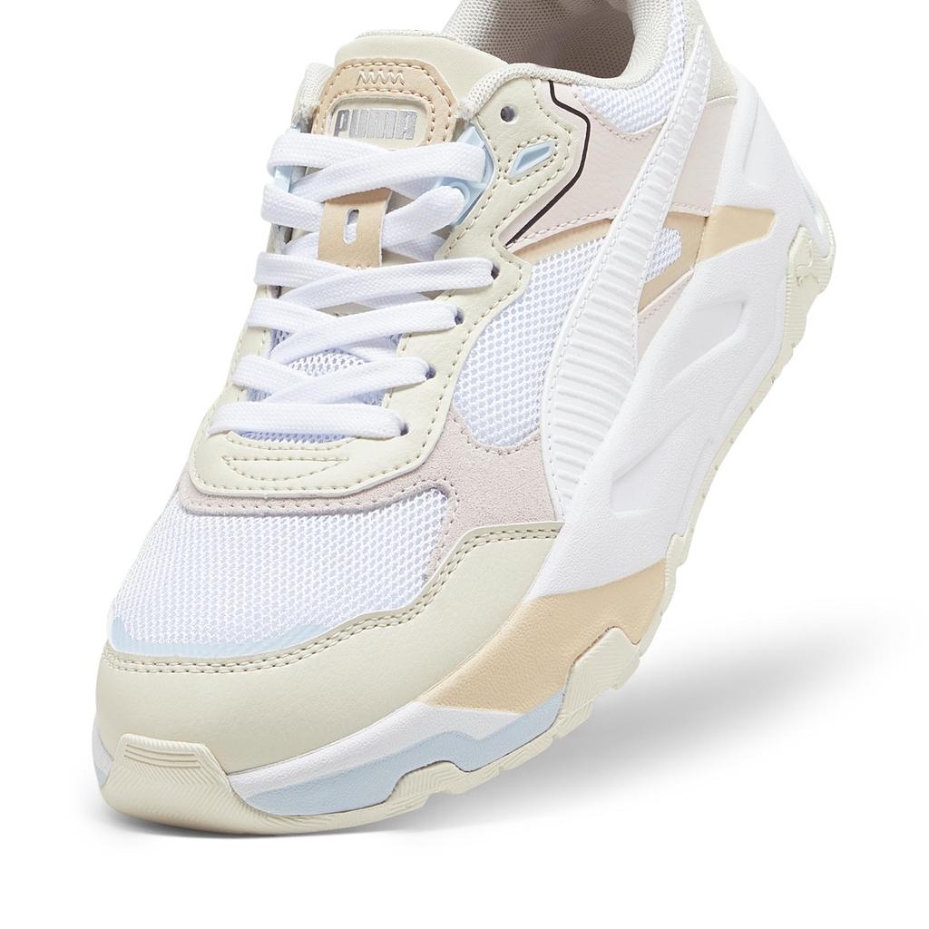 Puma Trinity Platform Sneakers Alpine Size (389289), Snow/Puma White/Frosty Pink, 23.5cm