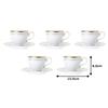 Set farfurioare Noritake 250cc Hampshire Gold 5 piese din porțelan fin și (Cafea Ceai) F91988/4335