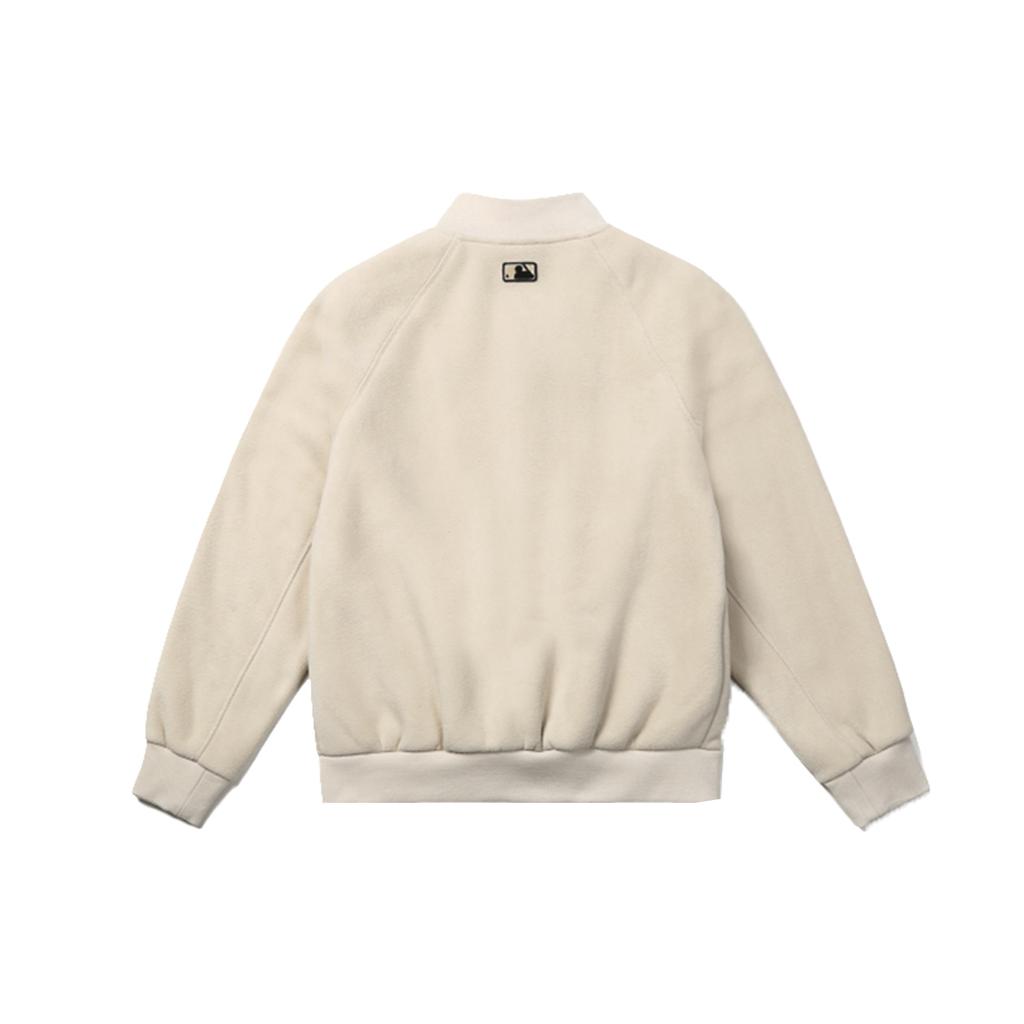 New MLB Velvet Jackets Unisex White 31JP05061-50B