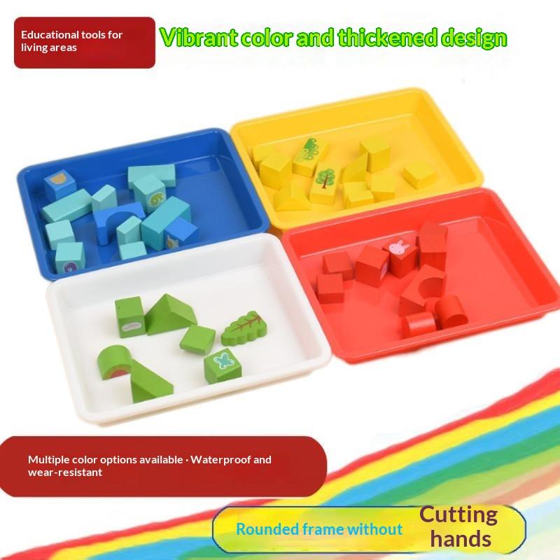 2 Stück Kunststoff-Aufbewahrungs-Organizer Regenbogen-Sensorik-Aktivitätstablett Für Kreatives Spiel Sandbasteln Und Malen Aufbewahrungsboxen