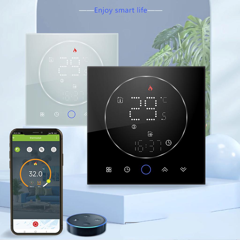 Smart Thermostat LED Screen Water Heating Control 13mm Recessed Programmable Thermostat for Home Room   AC95‑240V