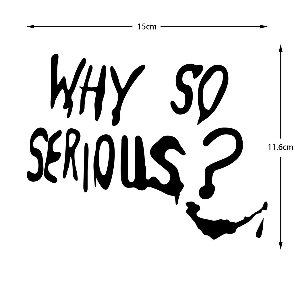 Joker Why So Serious? Reflective Motorcycle Stickers Decor Moto Scooter Body Windshield Helmet Exterior Accessories Decal