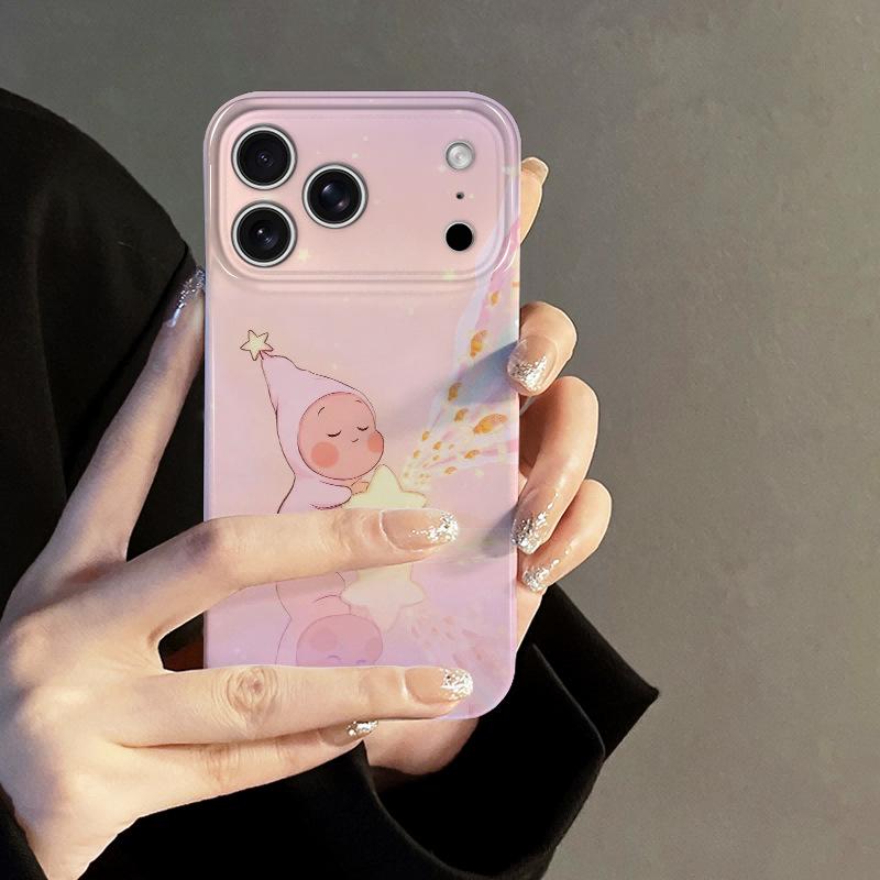 

Creative Cartoon Character Phone Case for iPhone 14, 15, 16, 17 Pro Max - Sleep Theme Protective Cover iPhone 17 Pro Max