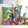 Mole Krtek Cute Little Maulwurf Square Pillowcase Cushion Cover Pillow Case Throw Pillow Cover for Home Sofa Living Room