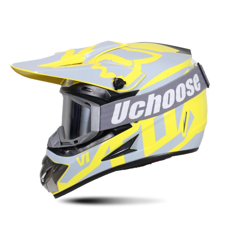 Four-Season Full-Face Off-Road Motorcycle Helmet with Goggles for Mountain Racing and Downhill