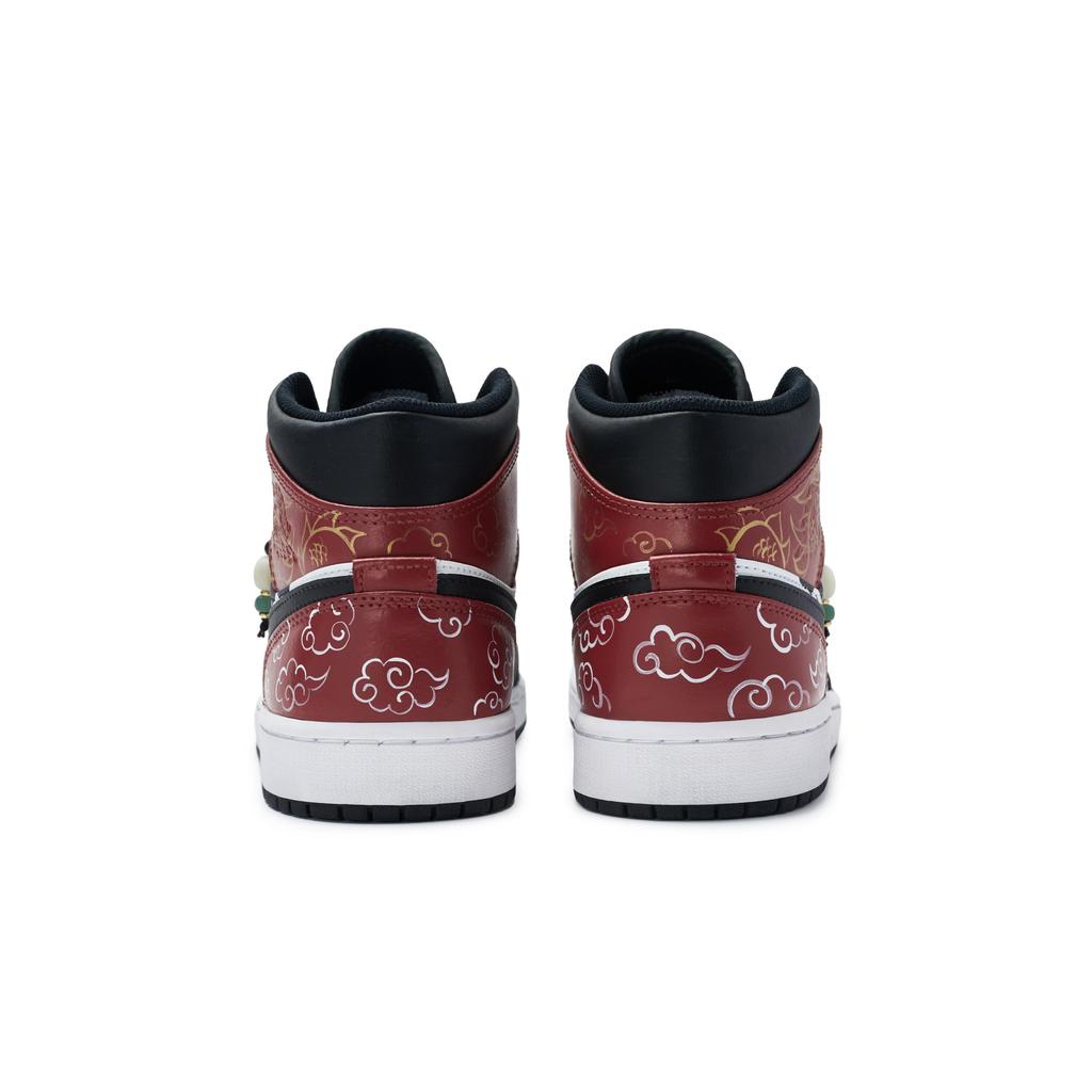 Jordan Air Jordan 1 Vintage Basketball Shoes Men's Mid top White/Black DQ8426-301(Team80-S-BOX)