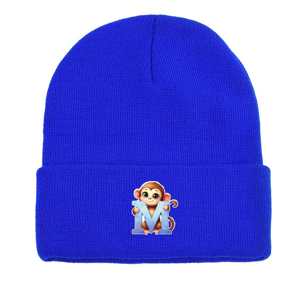 1pc, Alphabet A To Z and Animals Print Knitted Cap Beanie, 260 Knit Hats To Choose, for Men And Women