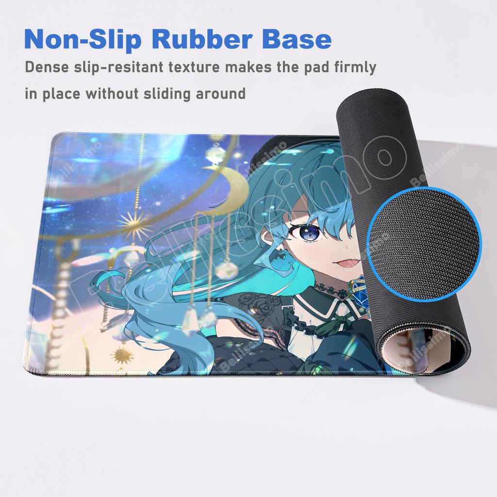 Large Mouse Pad Hoshimachi Suisei Anime Computer Notebook Hololive Gaming Setup Accessories Mouse Mat Non-slip Keyboard Desk Pad