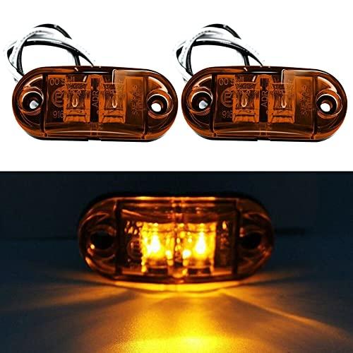 

Светодиодный габаритный фонарь для грузовика Боковой габаритный фонарь Стояночный фонарь 12В 24В Универсальный Набор из 2 штук (желтый)