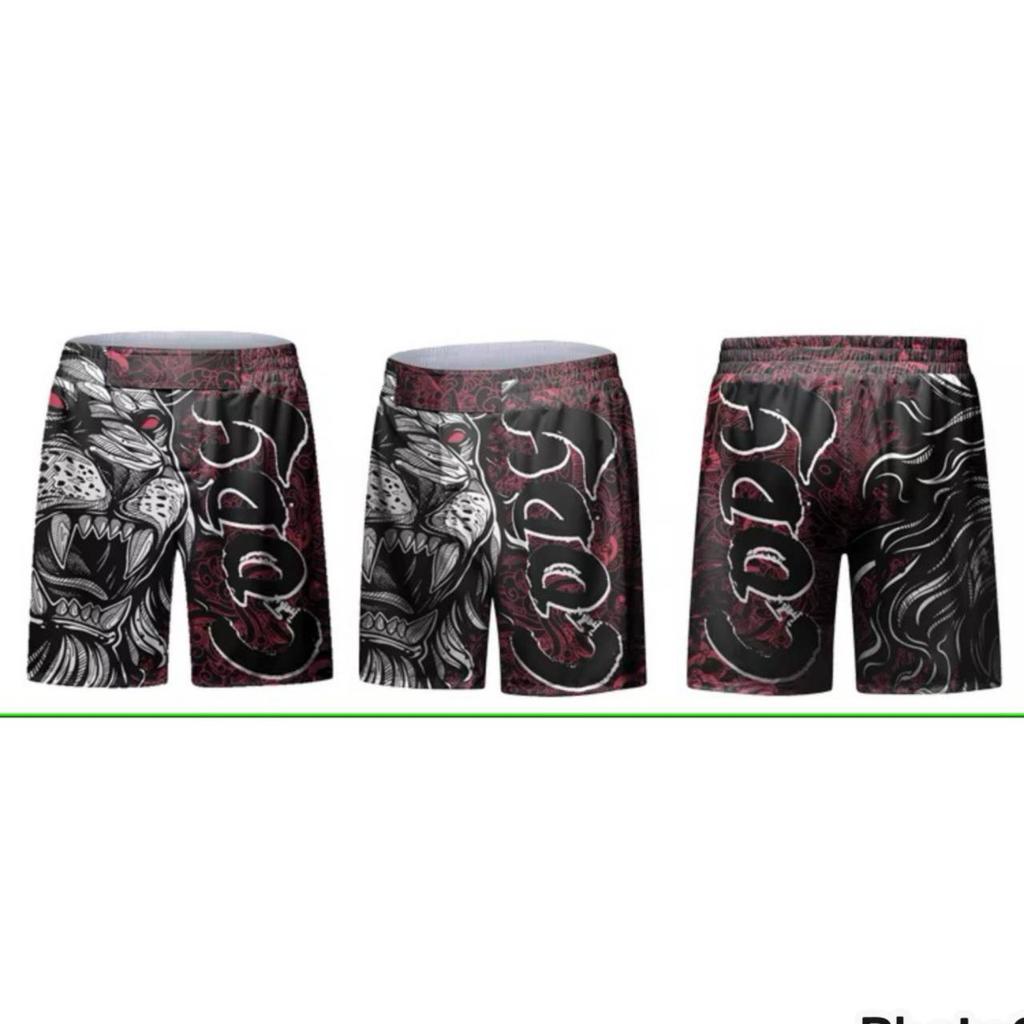 Kickboxen MMA Muay Thai Boxen Fitness Shorts Druck Kampfsport Kämpfen Schnelltrocknend Elastischer Bund Trainingshose Unisex Männer Frauen Kampf UFC