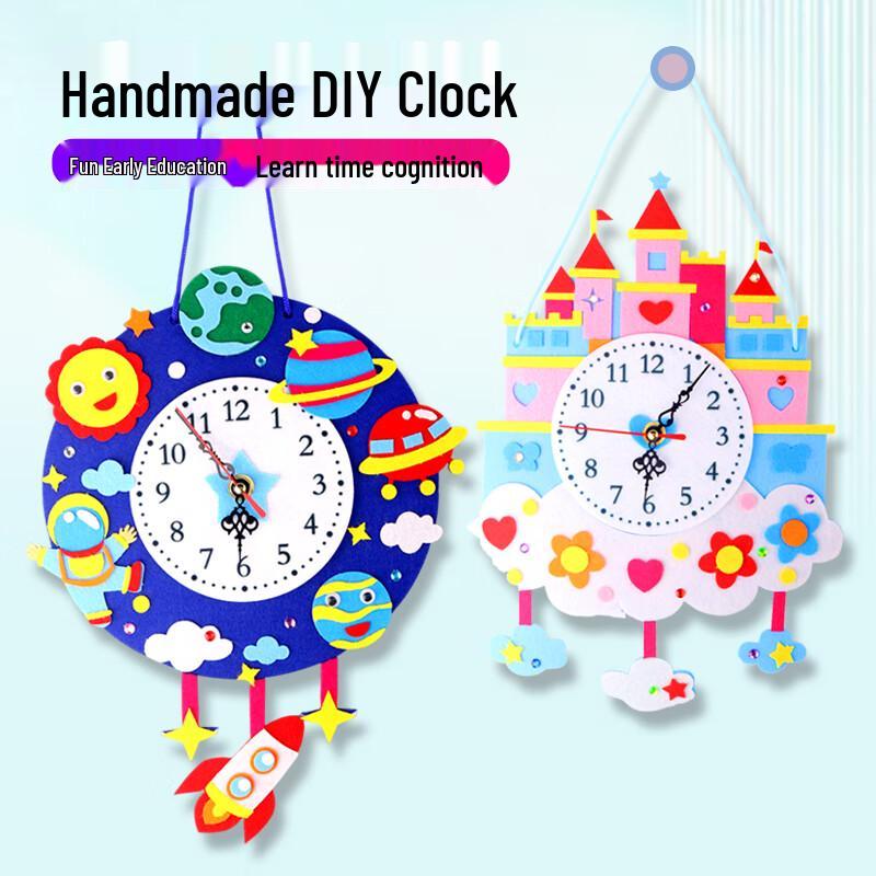 Kids' DIY Felt Wall Clock Craft Kit