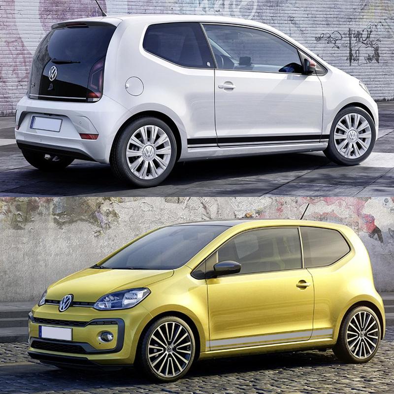 2 Pezzi Strisce Laterali per Auto Adesivi Pellicola in Vinile Decalcomanie per Decorazione Auto Per Volkswagen VW Golf Polo Automobili Accessori Tuning Auto