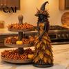 Decorative Figurines for Fireplace Autumn Witch Figurine, Halloween Statue, Fall Tabletop Decor, Shelf Decoration Rustic Home Ornaments Mantel