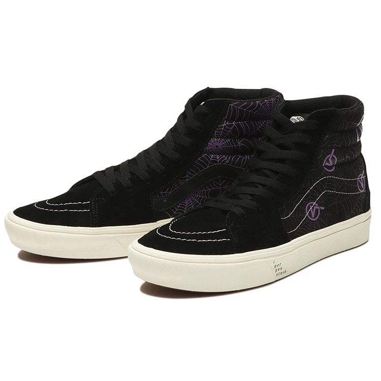 Vans Sk8 Comfycush Retro High-Top Skate Shoes Unisex Sneakers Black Purple VN0A3WMB4CJ