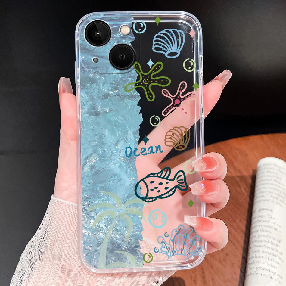 For iPhone 13 Pro Max 13 mini Phone Case Butterfly Patterns Soft Slim Transparent Silicone Cover For iPhone13 Lightweight Funda