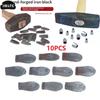 10 Pcs/SET 10mm Iron Heavy Duty Iron Pad Forged Round Handle Wedge Set For Ax Hammer Handle Fixing Farm Tool Hardware Accessory