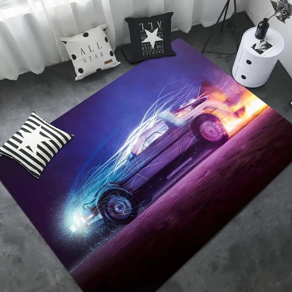 Retro Back To The Future Floor Mat Floor Mat INS Style Soft Bedroom Floor House Laundry Room Mat Anti-skid Household Carpets