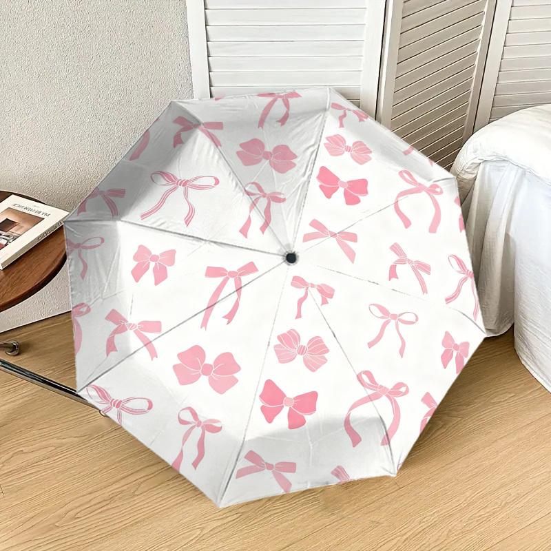 1pc Bow Pattern Pattern Umbrella Design Automatic Opening and Closing Umbrella, High-quality Travel Umbrella,  c1128262