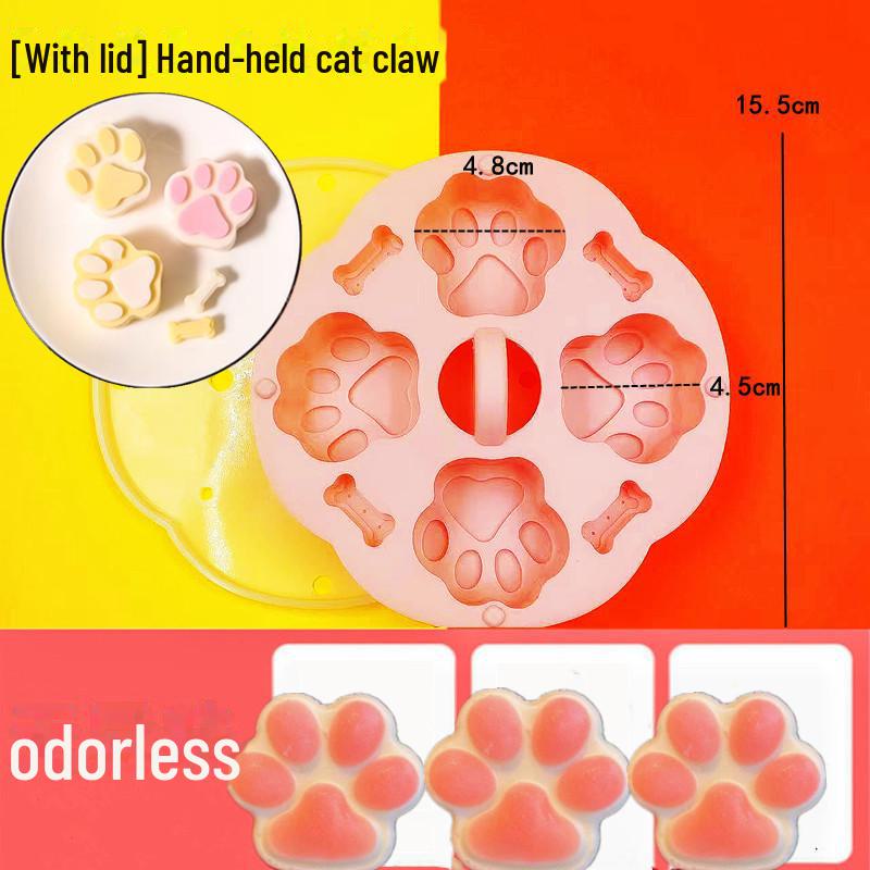 Cartoon Cat Paw Silicone Cake Mold - Food Grade, Creative Mooncake & Jelly Tray