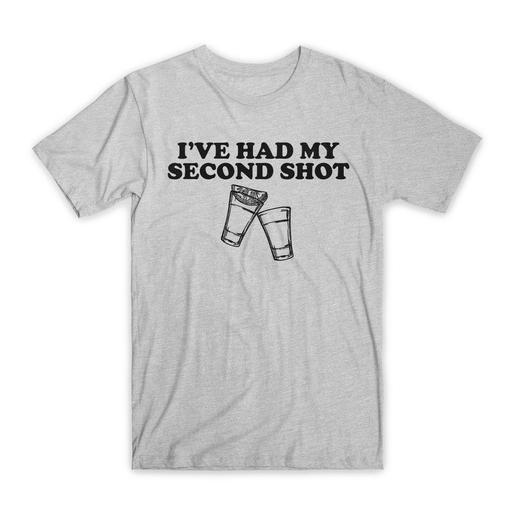 I've Had My Second Shot T-Shirt Premium Soft Cotton Crew Neck Funny Tee Gift NEW