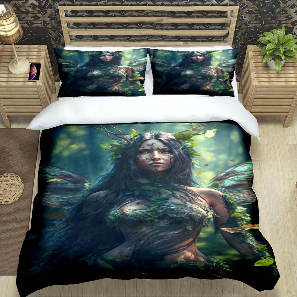 Game Sexy Cartoon Night Elf  Print Bedding Set Duvet Cover Comforter Bed  Youth Kids Girl Boys Luxury  Birthday Gift
