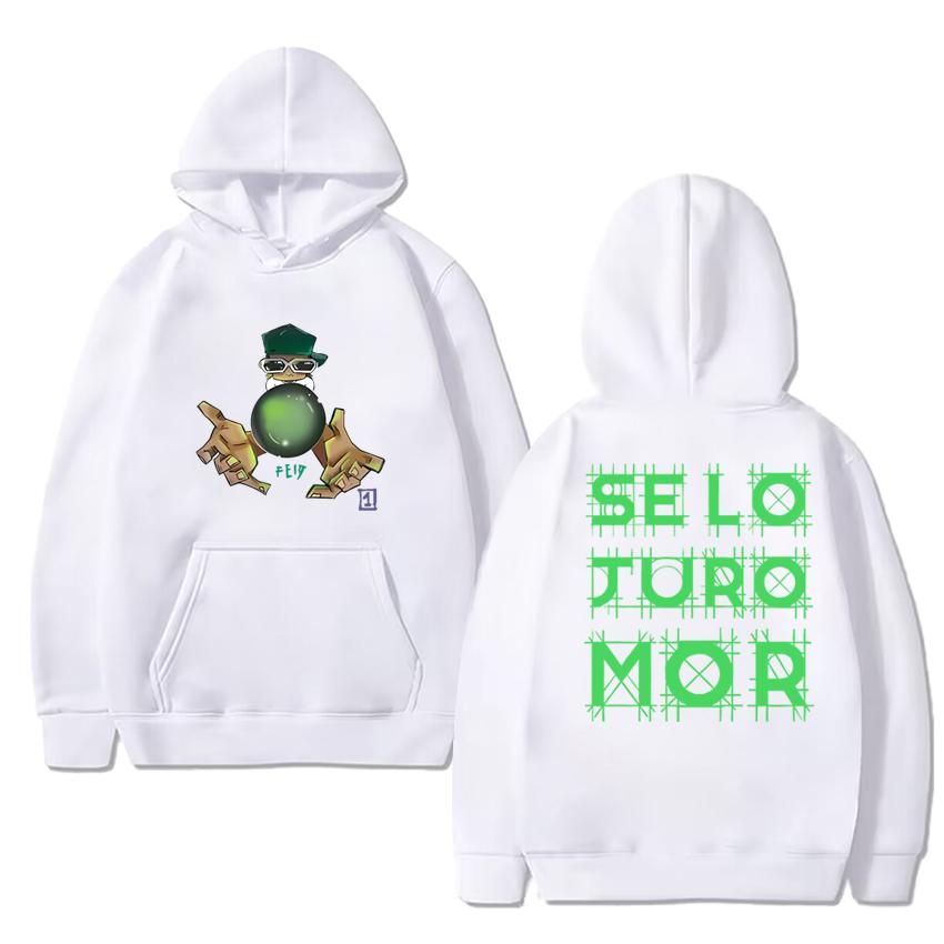 Hot Rapper Feid Ferxxo Se Lo Juro Mor 2025 New Album Graphics streetwear Unisex vintage hip hop Hoodie Men women Fleece pullover