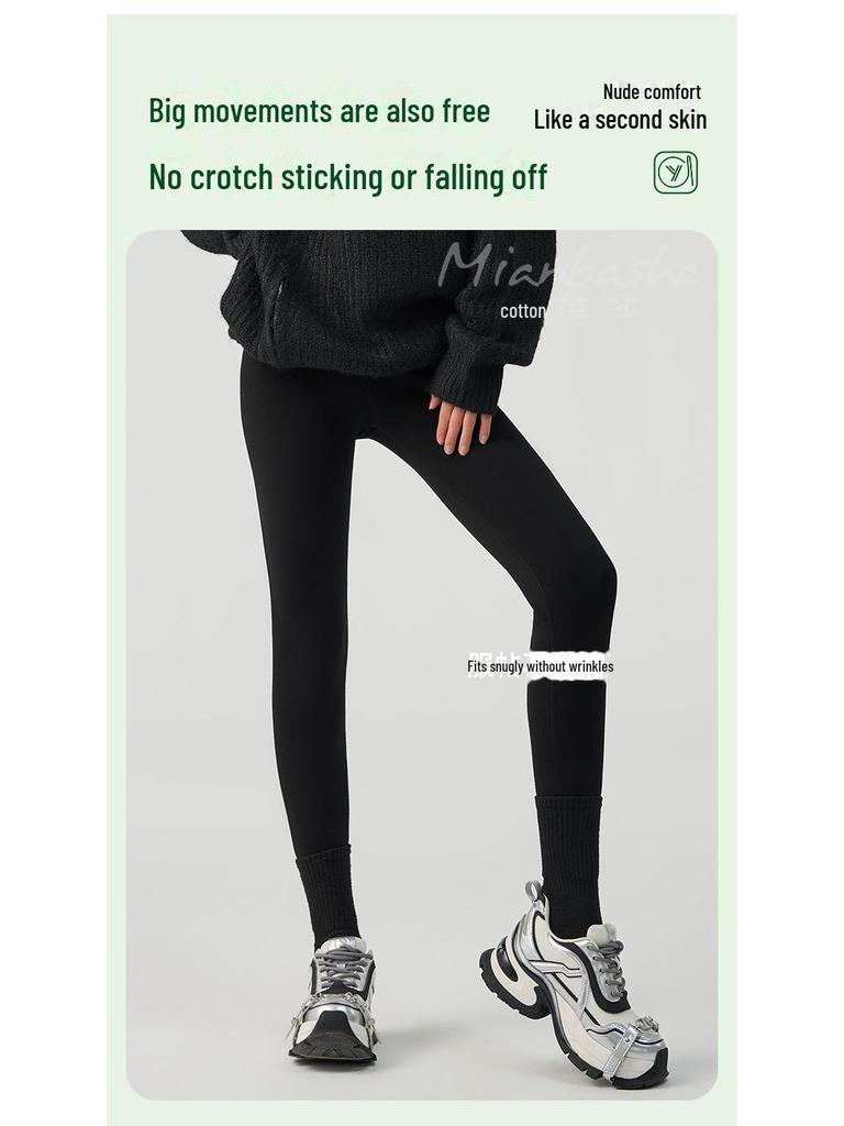 Cotton Bazaar Damen Samtgefütterte Warme Slim-Fit Leggings