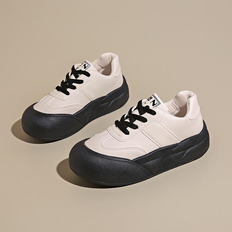 

Весна, лето, осень и зима женская обувь женские кеды студенческая обувь маленькие белые туфли низкий верх круглый носок ремешок 41 чёрный