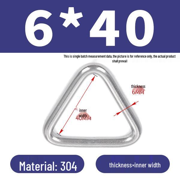 Triangelringspänne i rostfritt stål med ögleanslutning