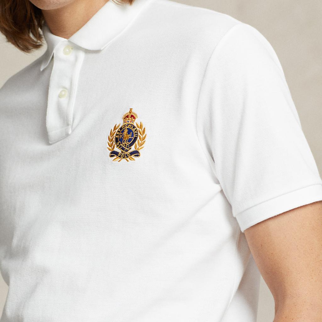 Polo Ralph Lauren SS24 Polo Shirt Custom Slim Fit Men's White MNPOKNI1N822705-100