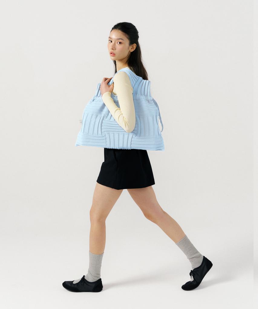 Pleatsmama Big Bow Bag Light Blue