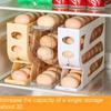 2pcs Large Capacity Automatic Egg Roller Household Four Tier Refrigerator Egg Storage Box Space Saving Kitchen Dedicated