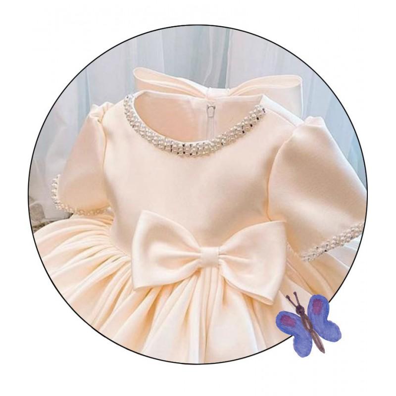 Mädchen Prinzessinnenkleid Champagner Formelles Kleid Hochzeitsfeier Aufführung Kinder Anlass