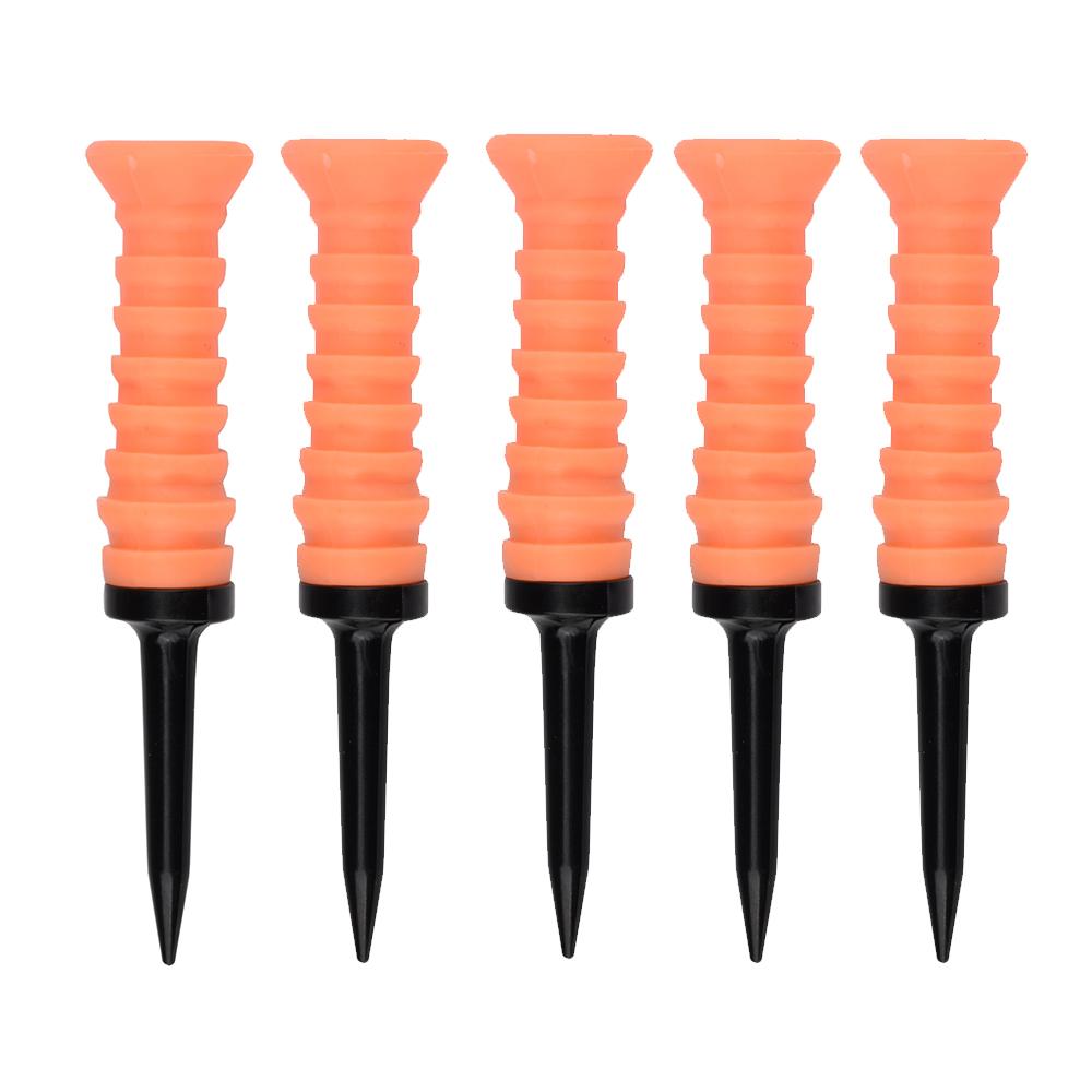 5 szt. Elastyczne gumowe tyczki golfowe 360° 3,24 cala/83 mm Trwałe Niska tarcie Żywe wielokolorowe Idealne dla codziennych golfistów