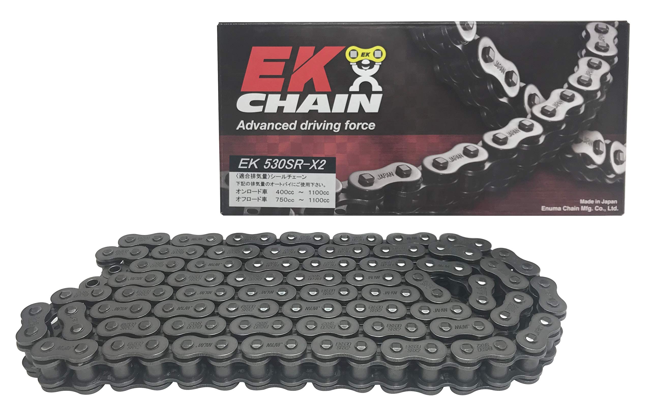 

EK Motorcycle Chain Steel 96L SLJ QX Ring Seal 530SR-X2 (Screw Joint)