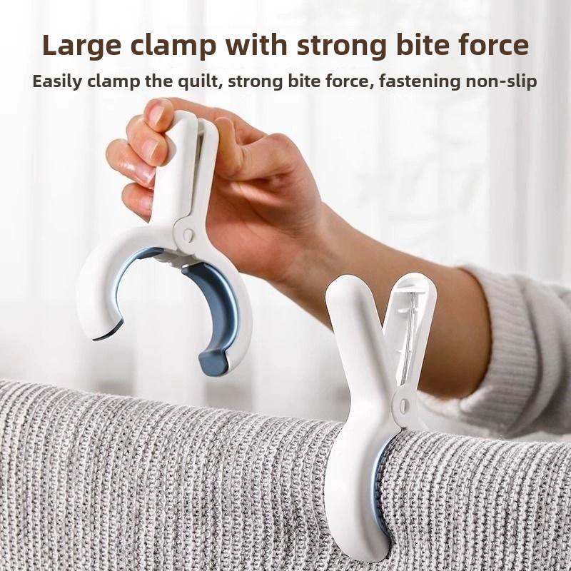 

Прочные ветрозащитные прищепки, противоскользящие пластиковые прищепки для белья, одеял, постельного белья, многоцелевые зажимы для подвешивания Small белый