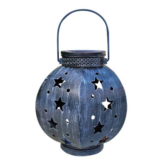 Outdoor Star Solar Lantern Waterproof Garden Light with Star Hollow Design Warm LED Glow Solar Lamp for Yard Patio Porch Lawn Pathway Decoration
