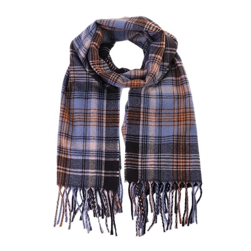 Korean Style Atmospheric Plaid Scarf for Women in Autumn and Winter Versatile and Fashionable Imitation Cashmere Warm Scarf High End Luxury Outerwear