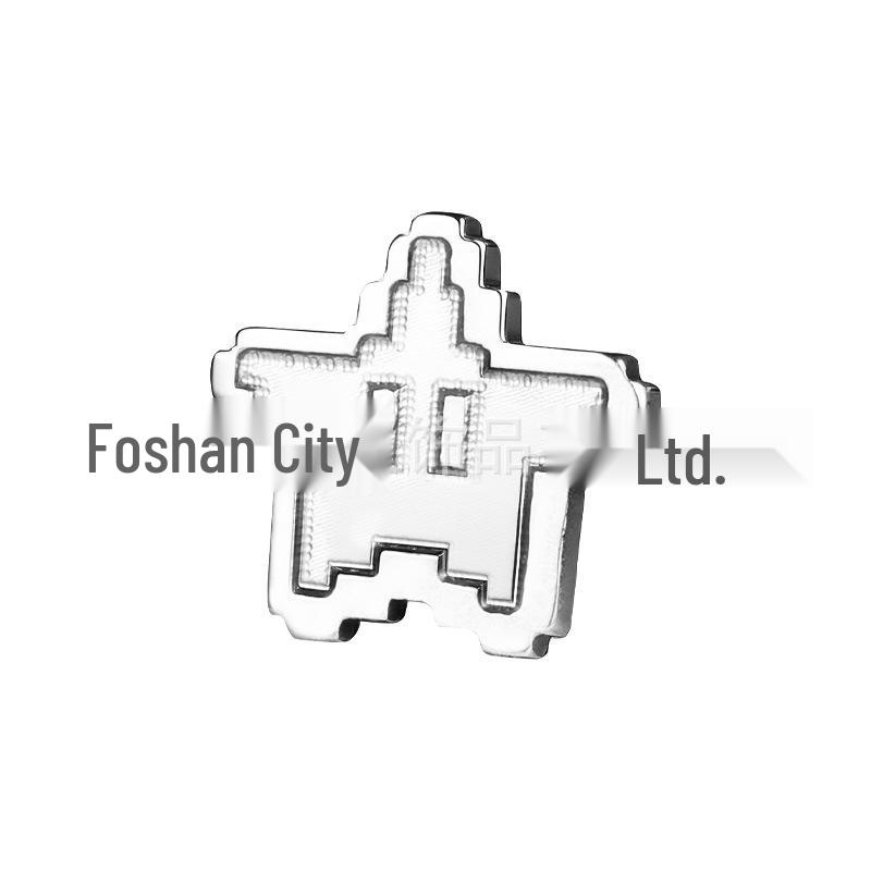 Titanium Alloy Pixel Style Ear, Lip, and Tongue Studs for Piercings 0.9mm (Head Only)