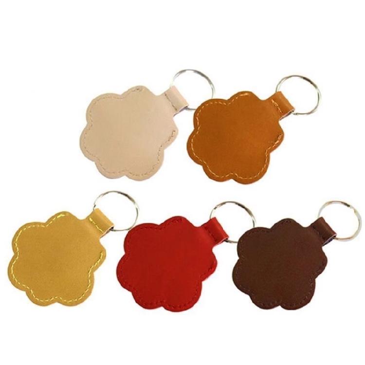 Decorative Leather Keychain with Pet Hair Storage Soft Sturdy Design Pet Hair Keyring for Personal Belongings