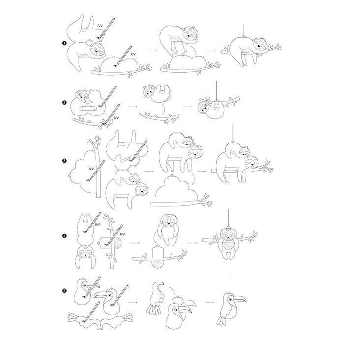Sloth Mobile Decorating Kit for Kids
