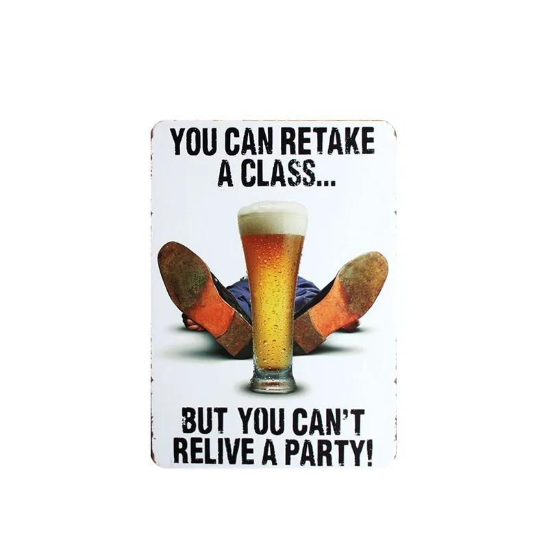 Vintage Beer Cheers Tin Sign Wall Plate Painting Decor Kitchen Bar Club Restaurant Pin Up Metal Signs Crafts Decorative Plaques