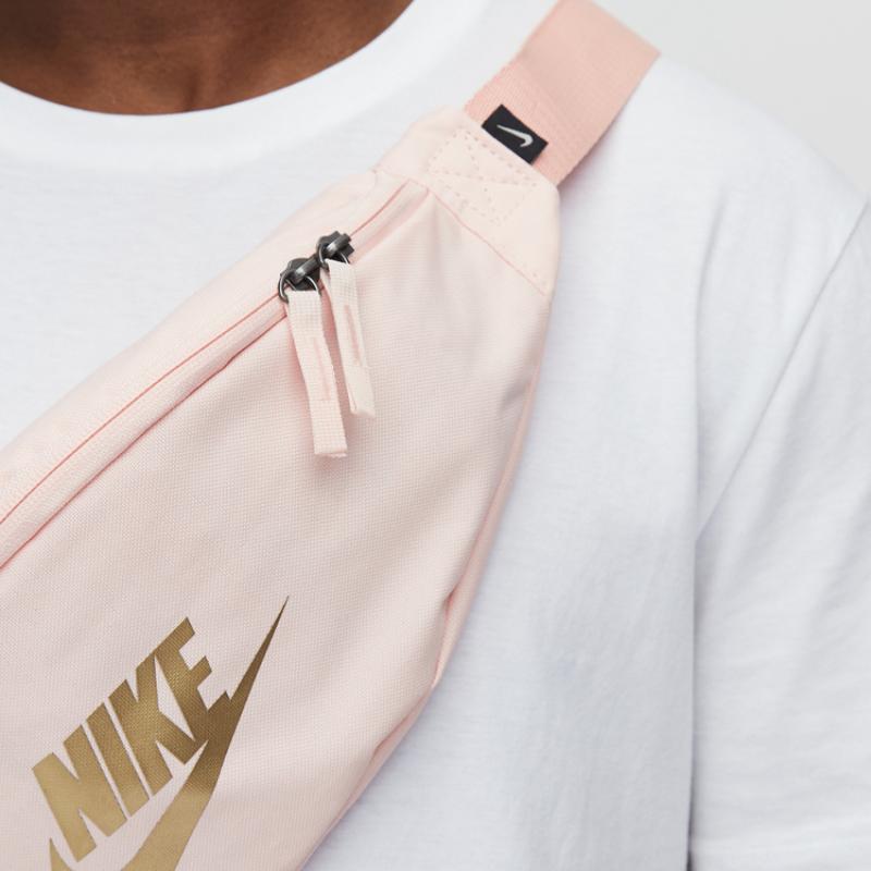 Nike Heritage Polyester Crossbody Bags Fanny Pack Regular Unisex Pink Casual BA5750-682