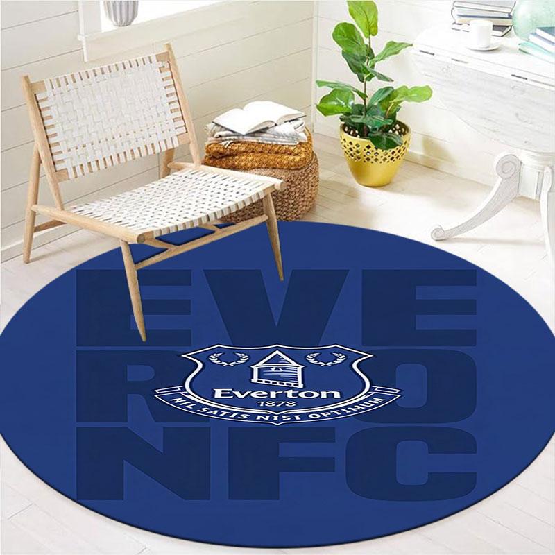 Everton F.C Round Area Rug,Carpet Rug for Living Room Bedroom Sofa Playroom Decor,Non-slip Floor Mat