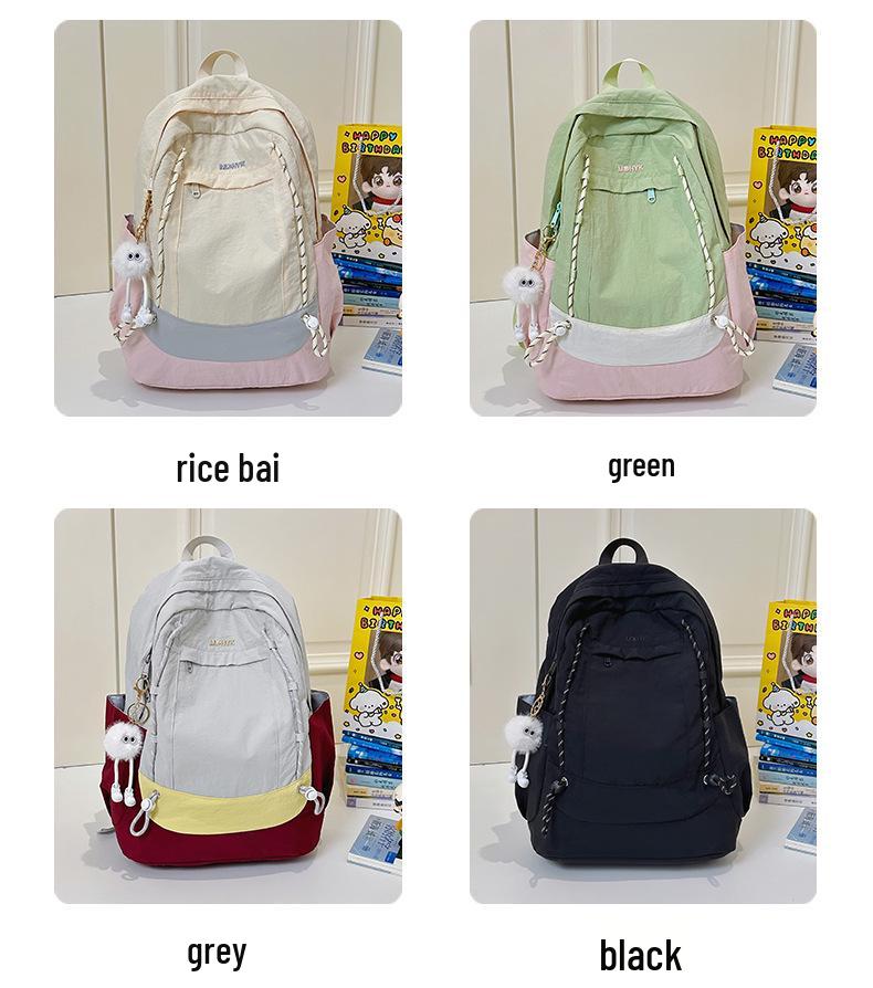 Leichter Colorblock Wanderrucksack - Geräumiger Outdoor- & Universitäts-Reise-Buchrucksack