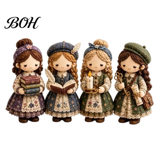 Small World Patchwork Girl DIY Kit, 3D Doll Sewing Craft Set with Pre-Cut Creative Project Fabric Thread Needles, Cute Kit for Home Decor Handmade